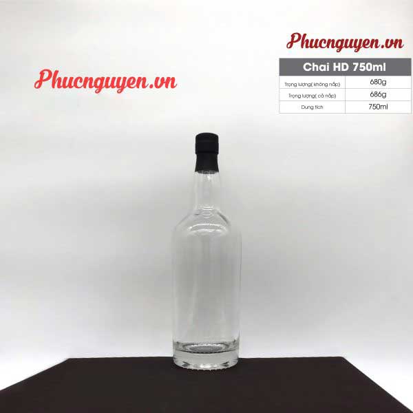 Chai rượu cao cấp HD750ml - Công Ty TNHH Thương Mại Và Sản Xuất Phúc Nguyên